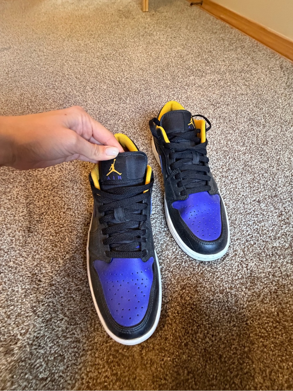 Jordan Low-Top Sneakers - Black/Blue/Yellow - Picture 11 of 11